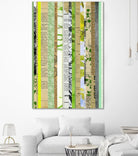 Paper Strip Collage C by Natasha Marie on GIANT ART - green abstract