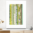 Paper Strip Collage C by Natasha Marie on GIANT ART - green abstract