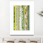 Paper Strip Collage C by Natasha Marie on GIANT ART - green abstract