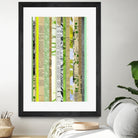 Paper Strip Collage C by Natasha Marie on GIANT ART - green abstract