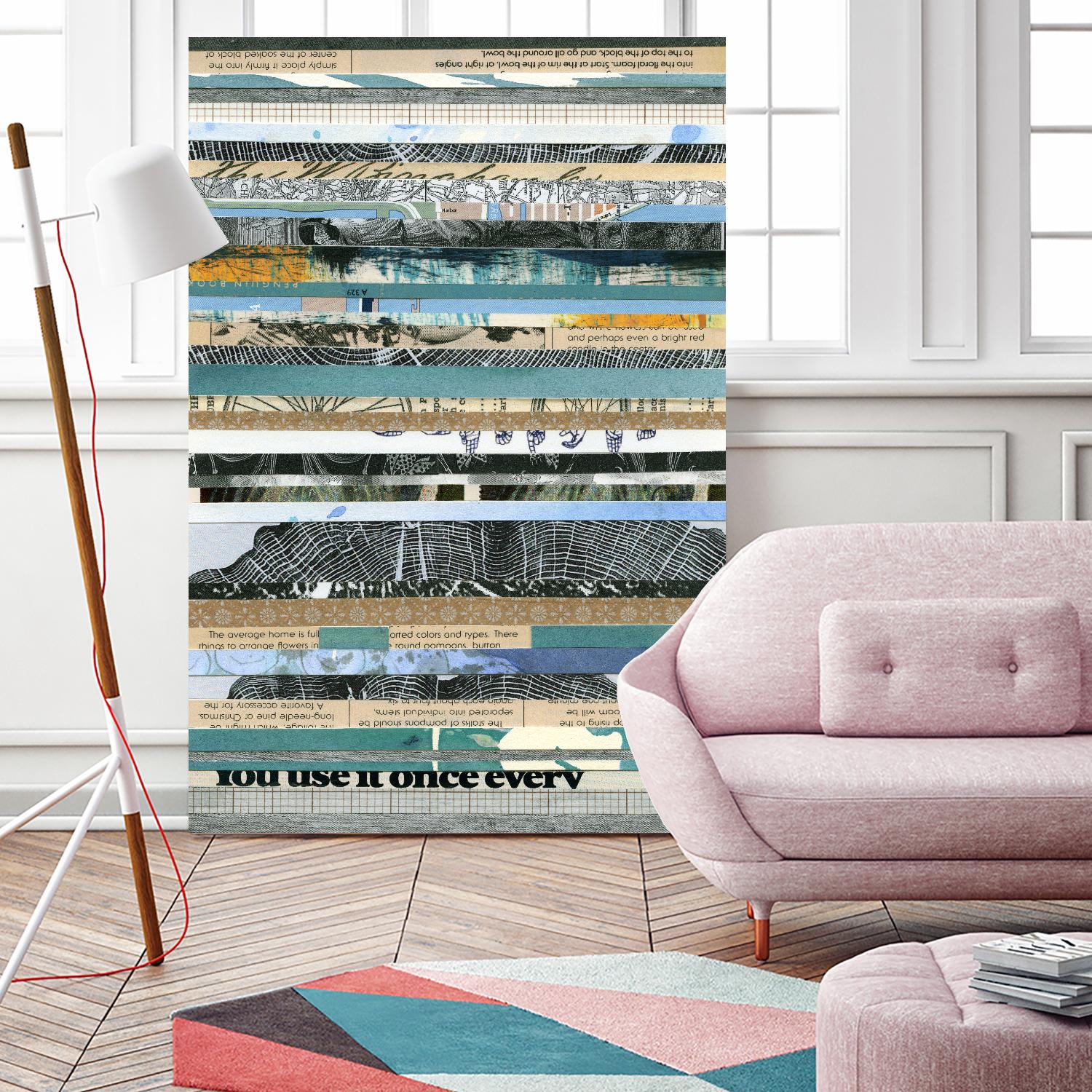 Paper Strip Collage E by Natasha Marie on GIANT ART - black abstract