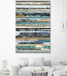 Paper Strip Collage E by Natasha Marie on GIANT ART - black abstract