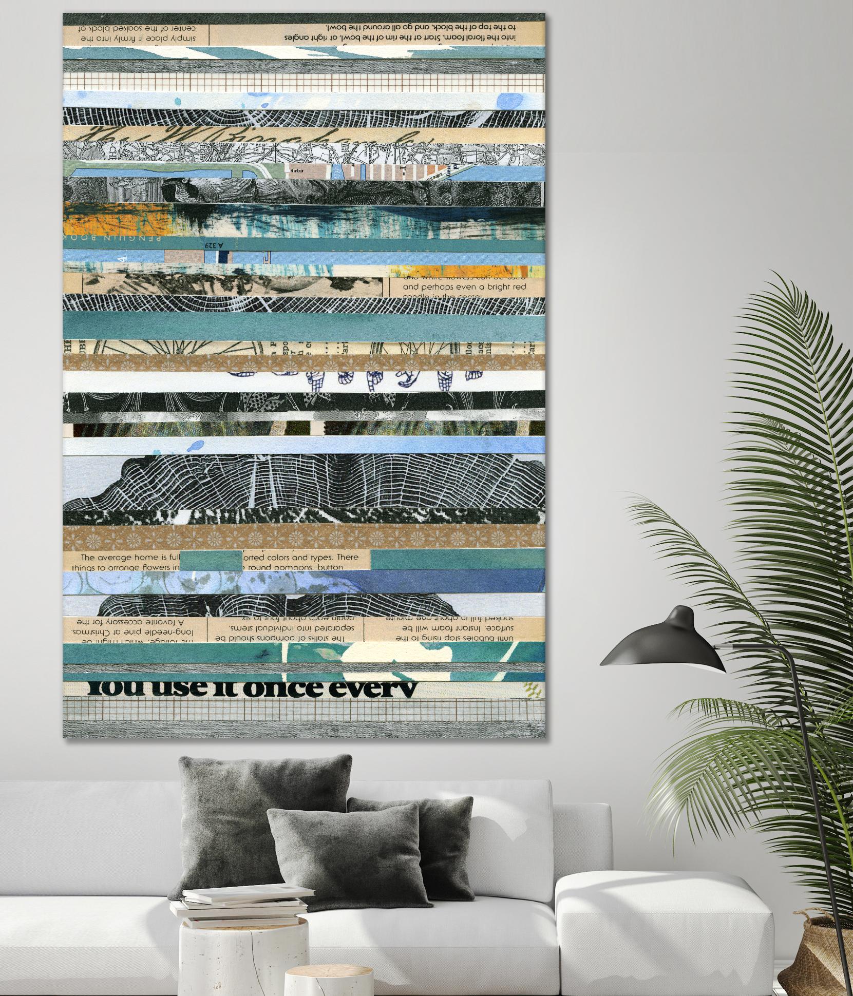 Paper Strip Collage E by Natasha Marie on GIANT ART - black abstract