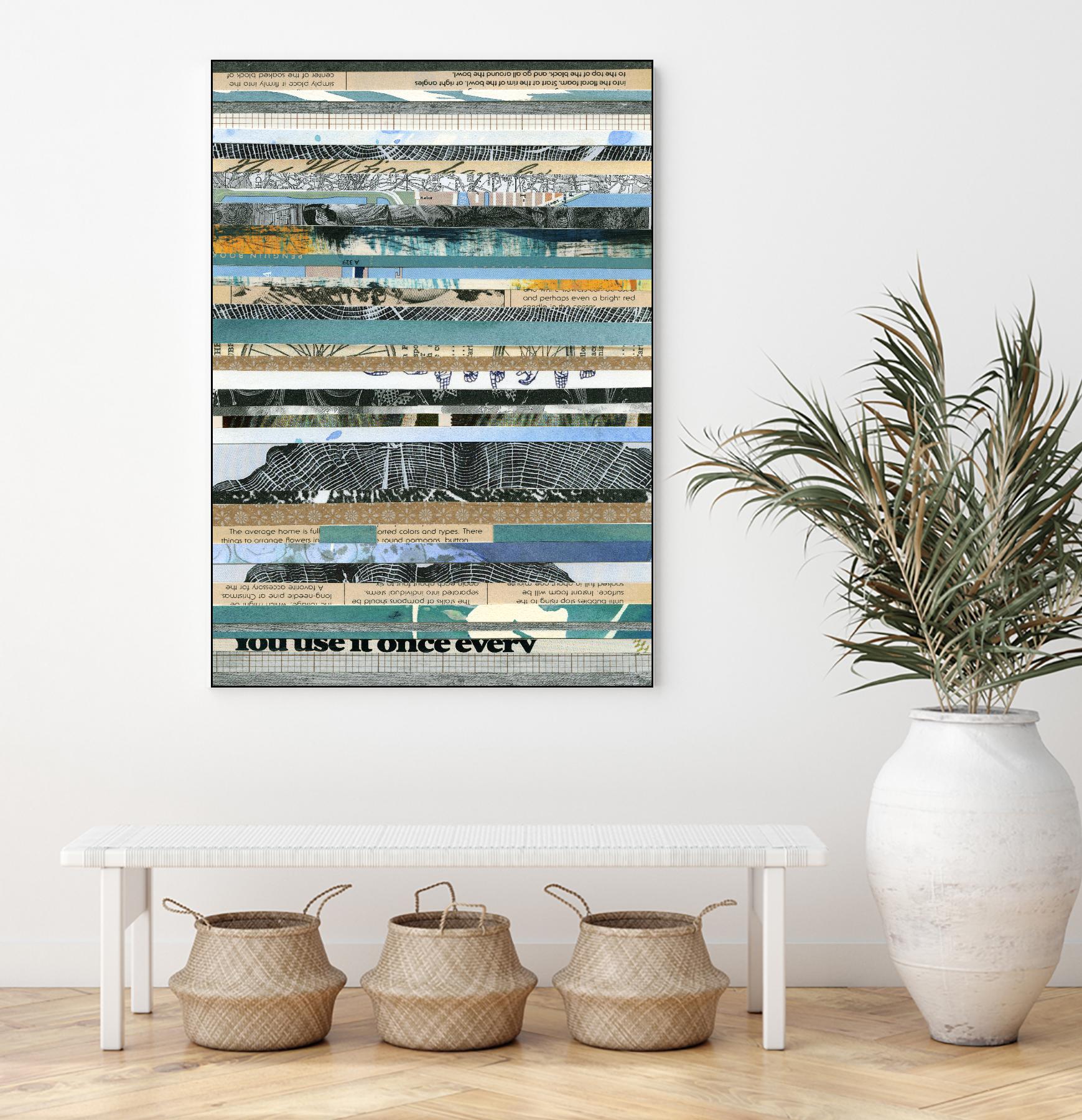 Paper Strip Collage E by Natasha Marie on GIANT ART - black abstract