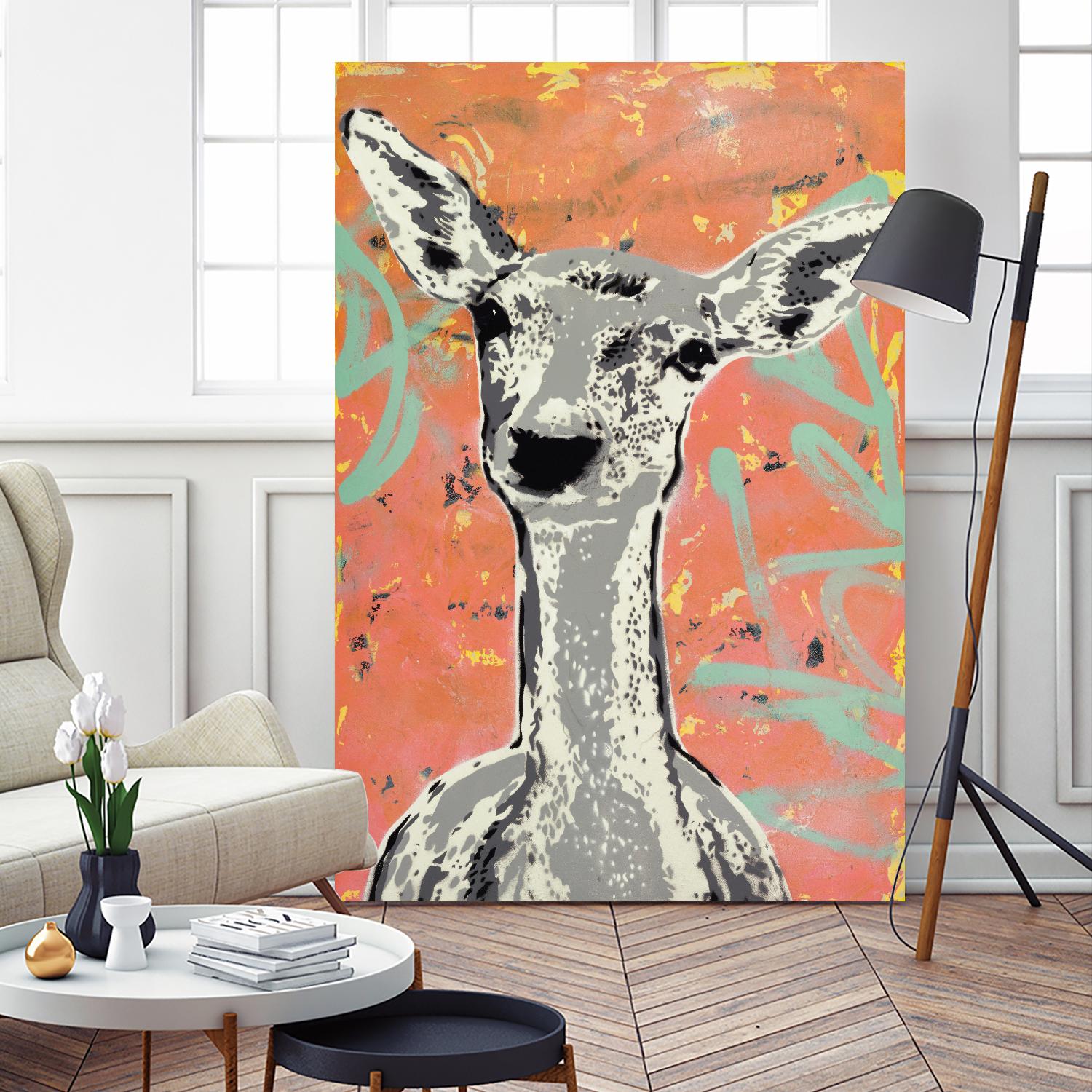 Fawn by Urban Soule on GIANT ART - green animals