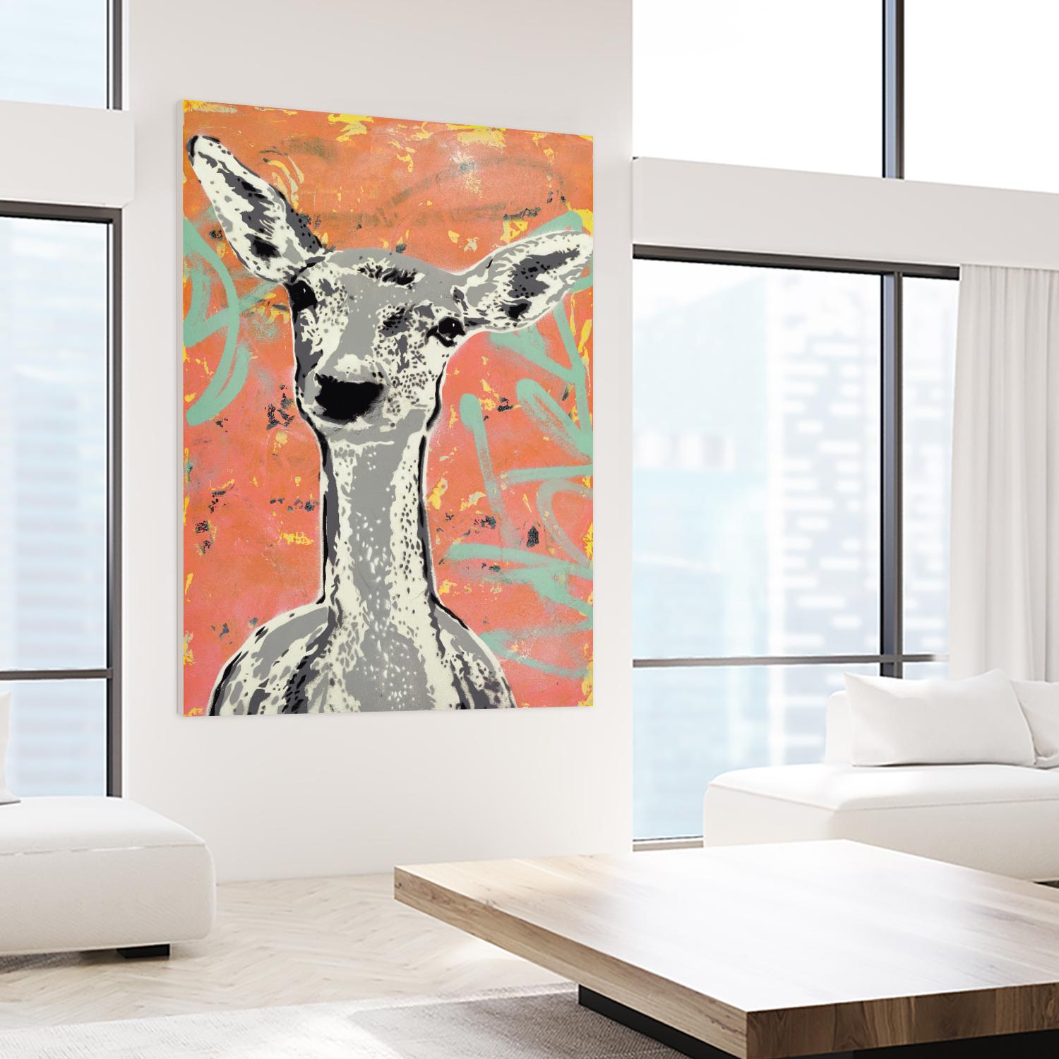 Fawn by Urban Soule on GIANT ART - green animals