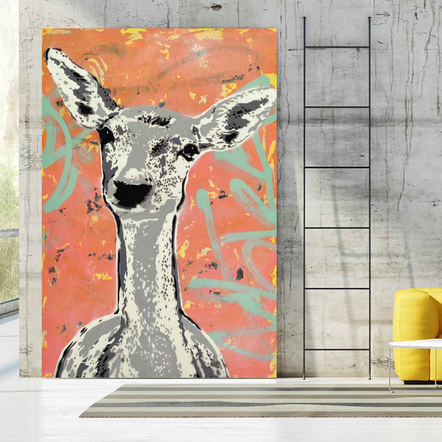 Fawn by Urban Soule on GIANT ART - green animals