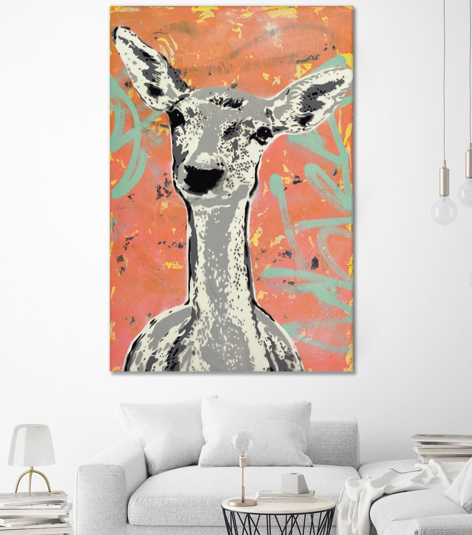 Fawn by Urban Soule on GIANT ART - green animals