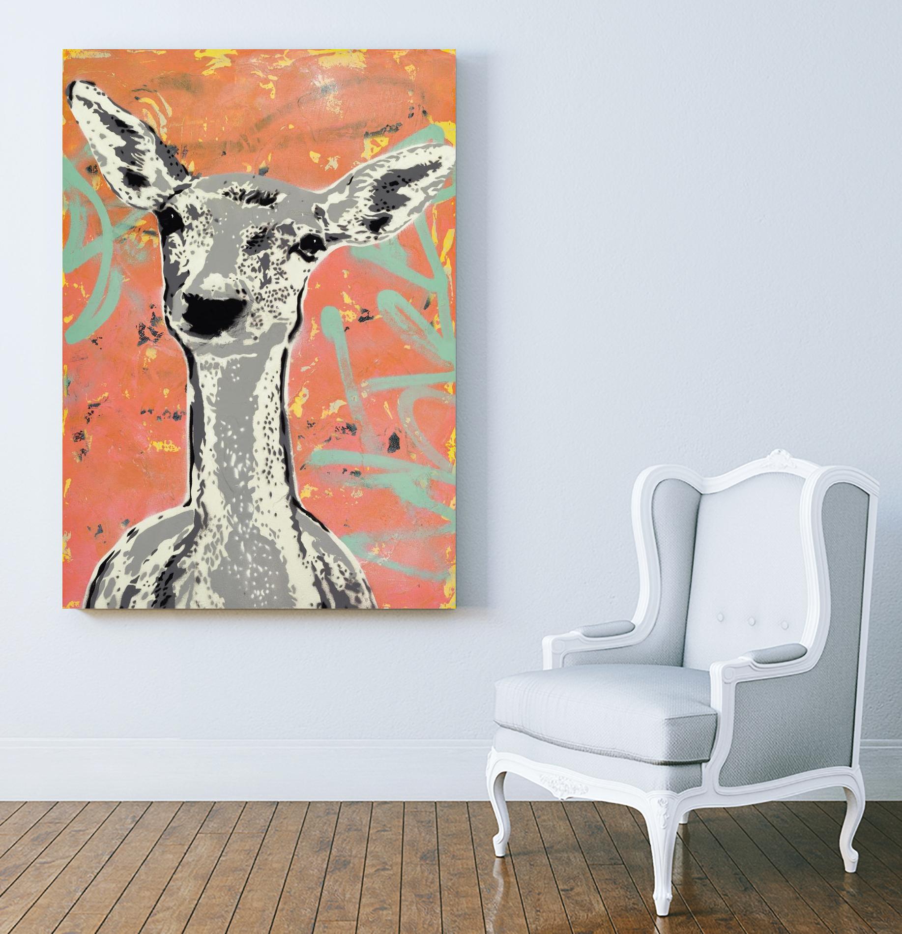 Fawn by Urban Soule on GIANT ART - green animals