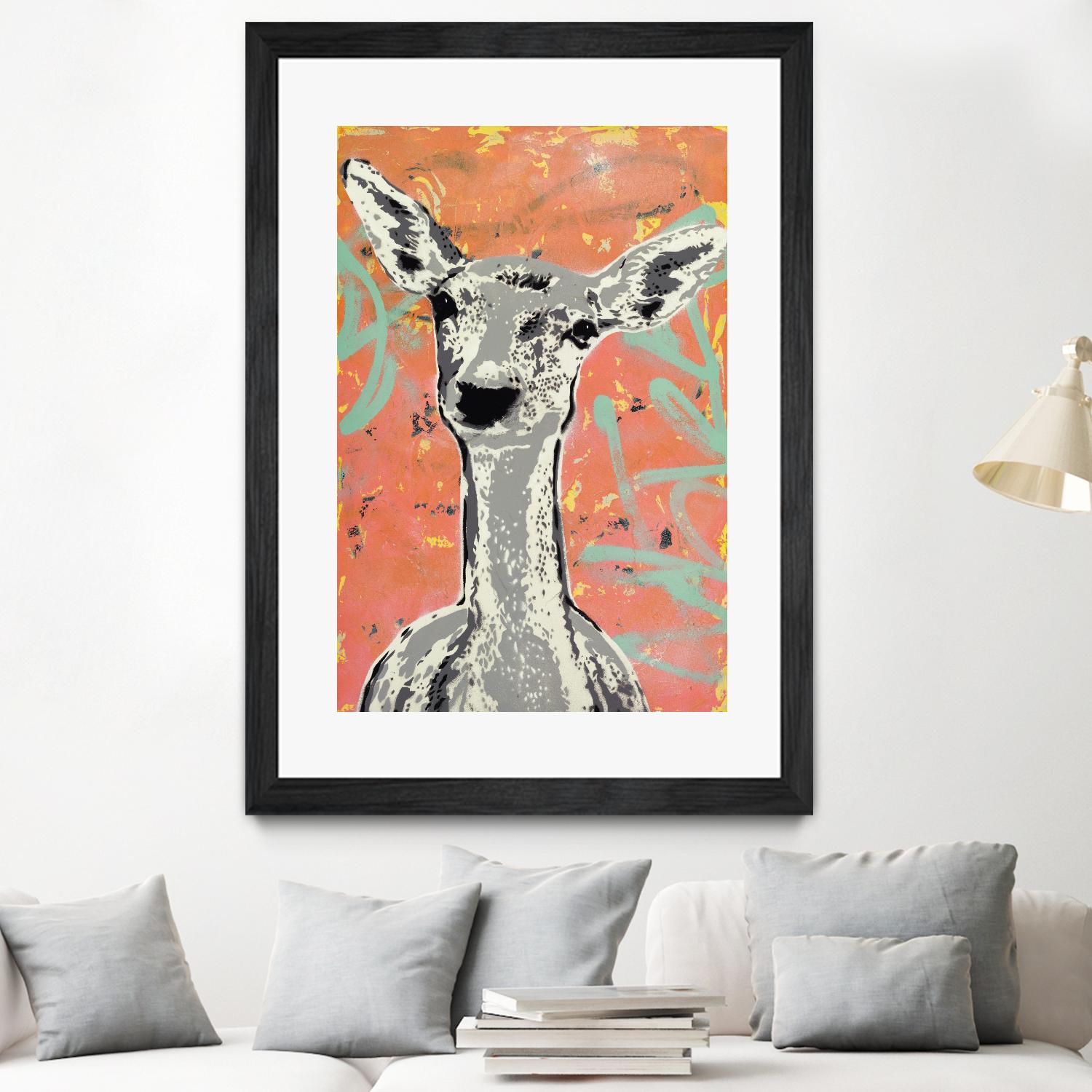 Fawn by Urban Soule on GIANT ART - green animals
