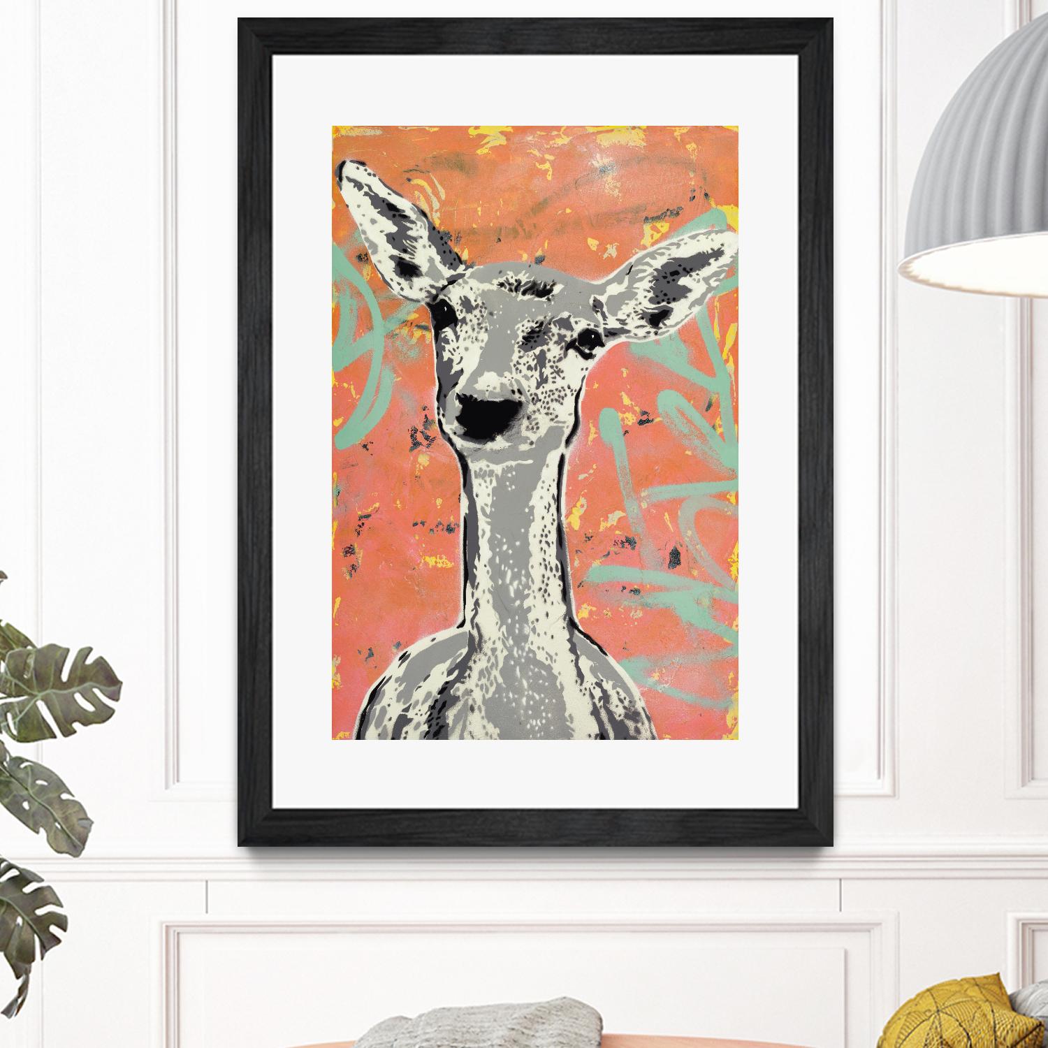 Fawn by Urban Soule on GIANT ART - green animals