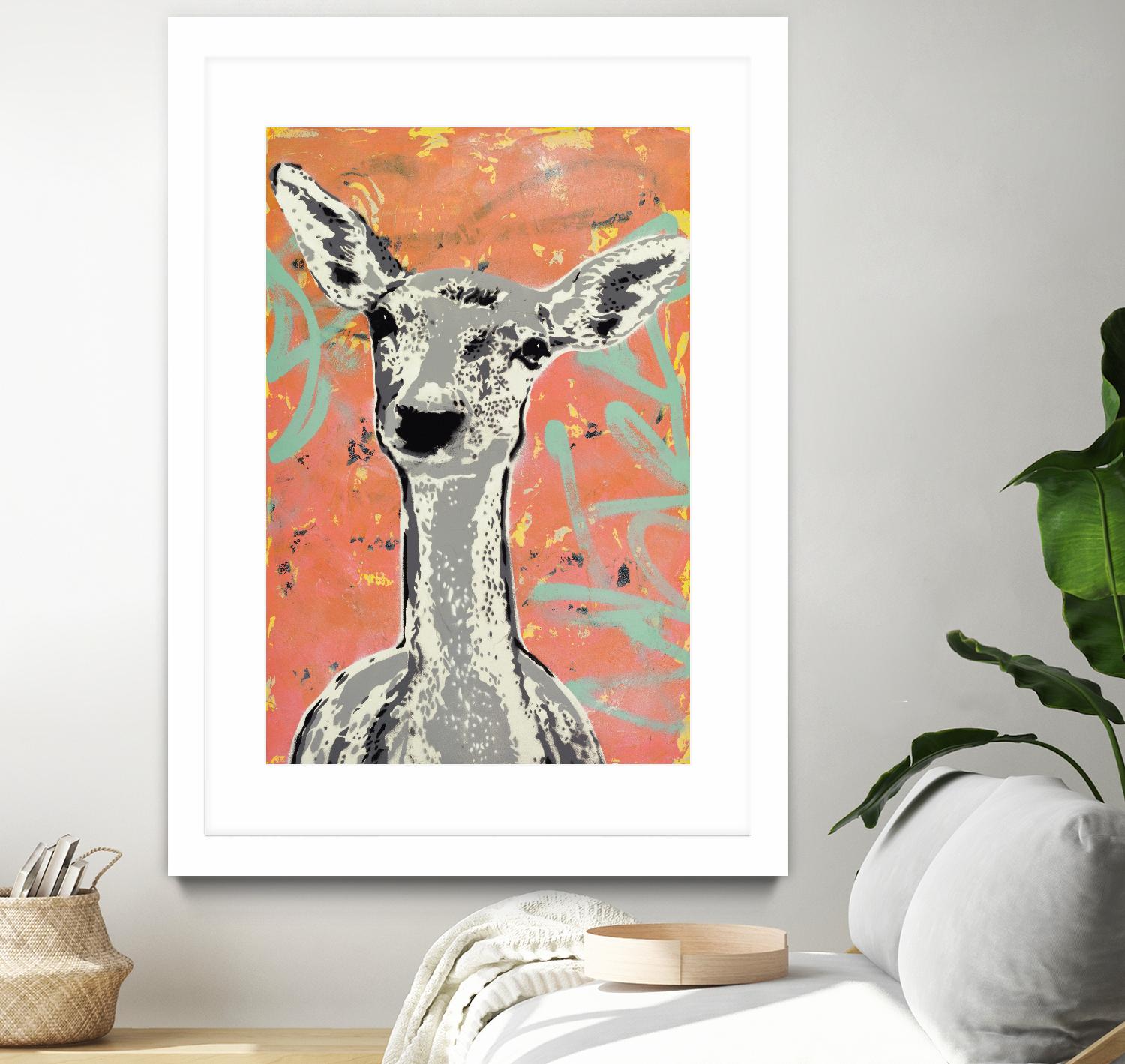 Fawn by Urban Soule on GIANT ART - green animals