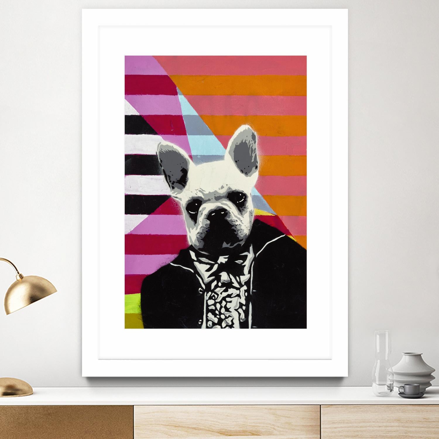 Mr. French by Urban Soule on GIANT ART - orange animals dog