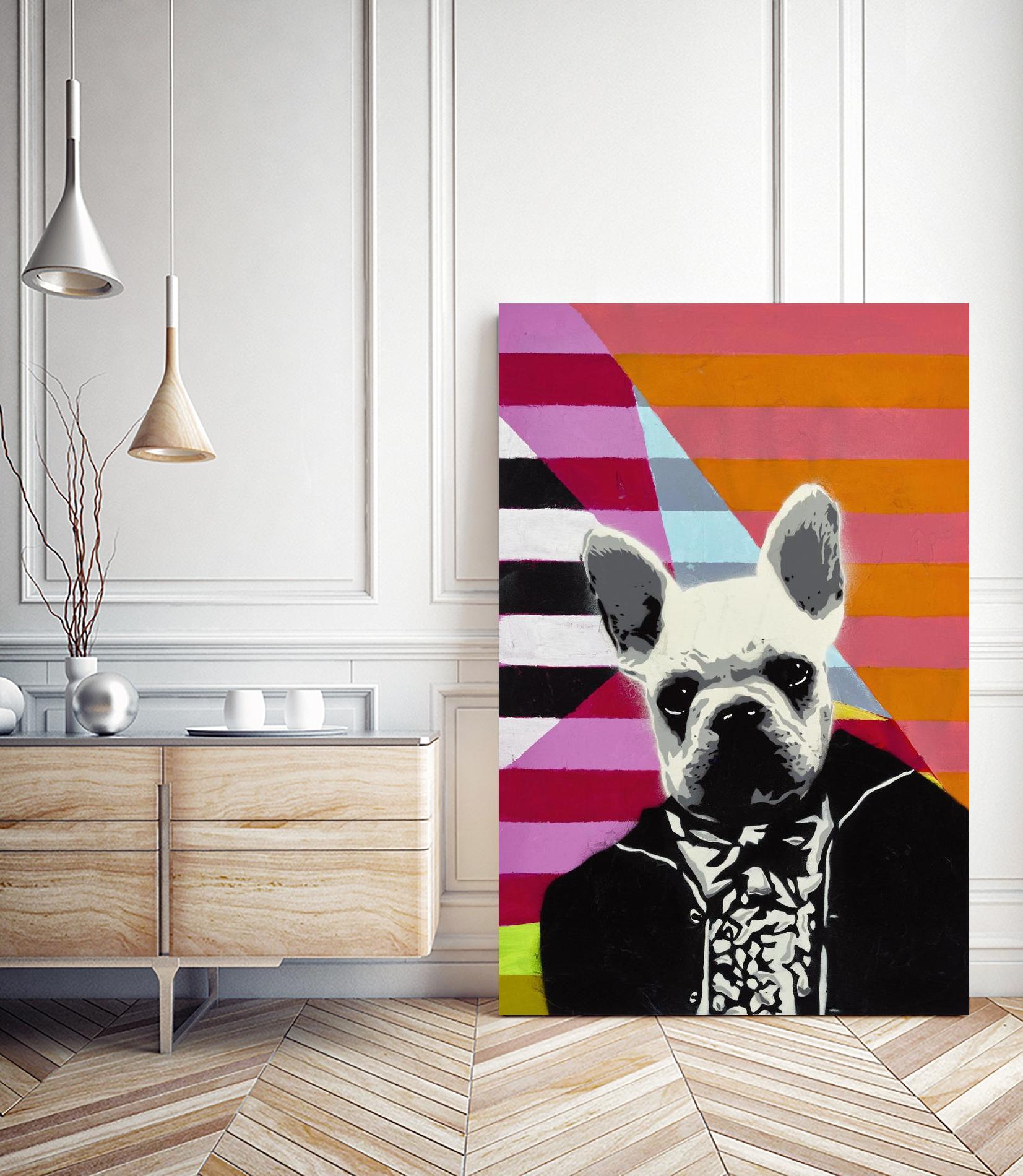 Mr. French by Urban Soule on GIANT ART - orange animals dog