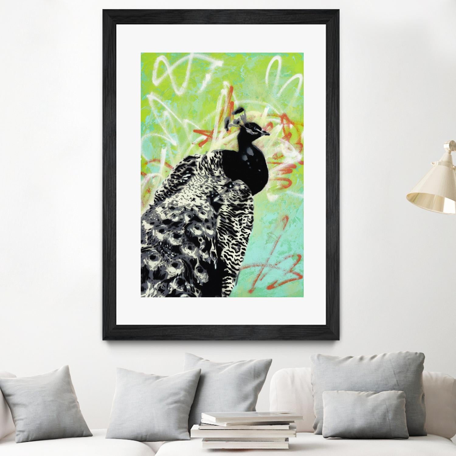 Peacock by Urban Soule on GIANT ART - green animals oiseau