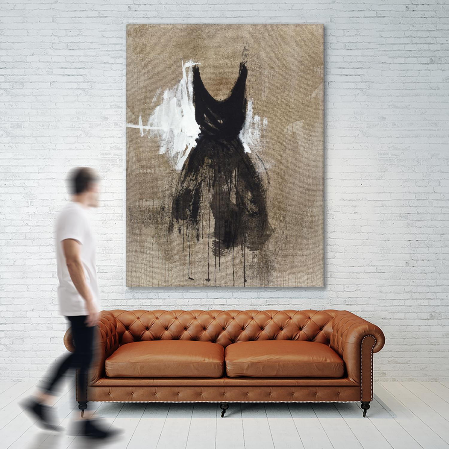 Little Black Dress 1 by PN Studio on GIANT ART - beige abstracts fashion