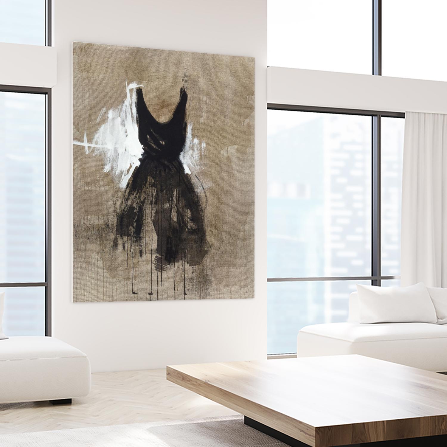 Little Black Dress 1 by PN Studio on GIANT ART - beige abstracts fashion