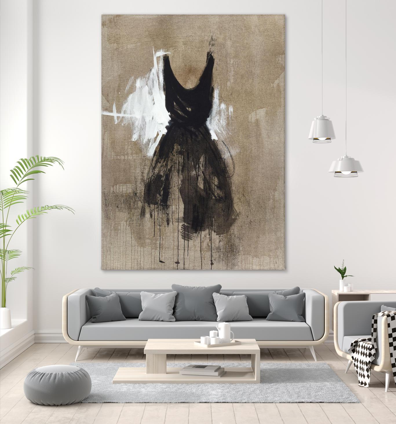 Little Black Dress 1 by PN Studio on GIANT ART - beige abstracts fashion