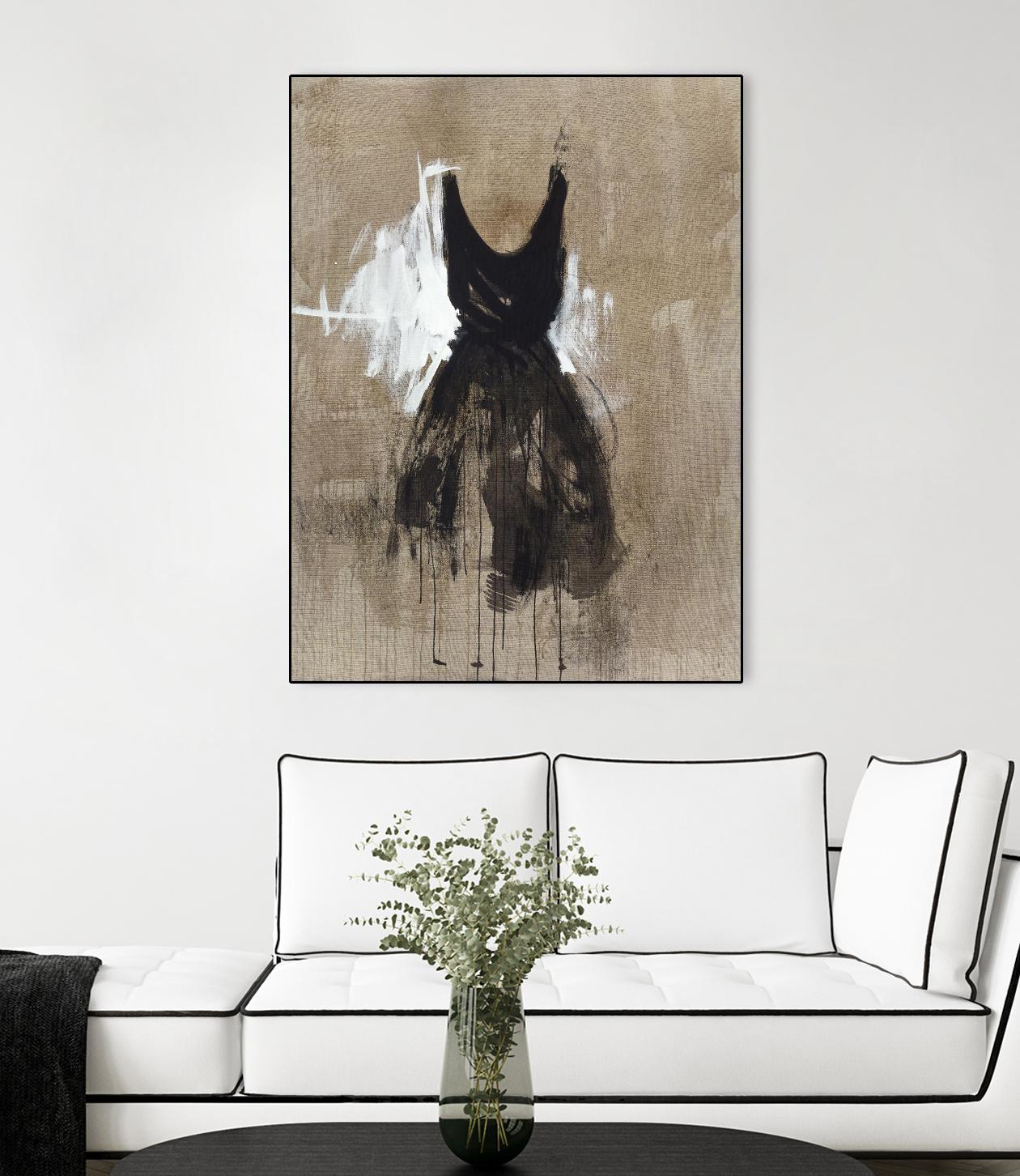 Little Black Dress 1 by PN Studio on GIANT ART - beige abstracts fashion