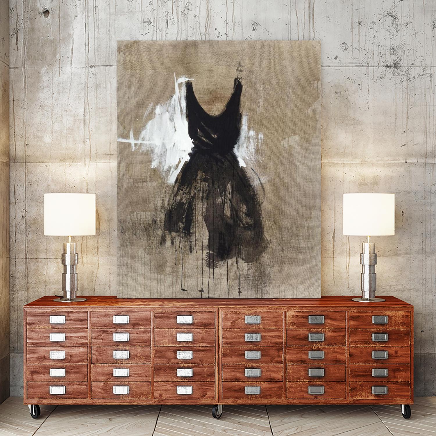 Little Black Dress 1 by PN Studio on GIANT ART - beige abstracts fashion