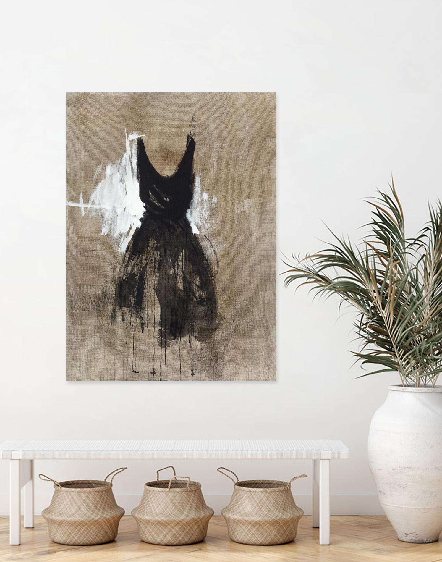 Little Black Dress 1 by PN Studio on GIANT ART - beige abstracts fashion