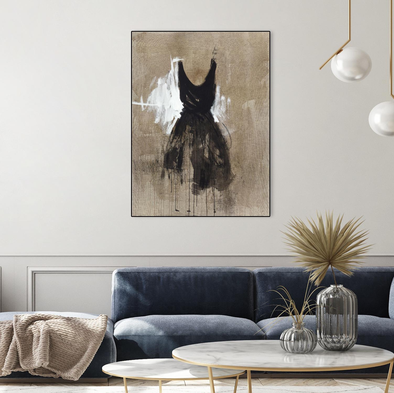 Little Black Dress 1 by PN Studio on GIANT ART - beige abstracts fashion