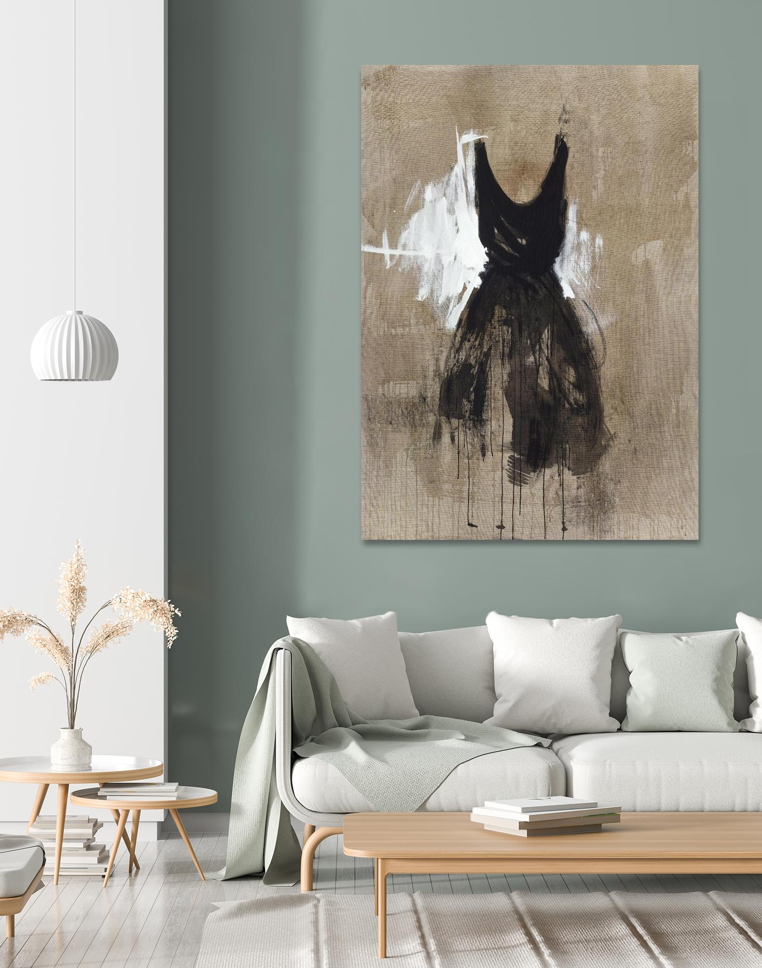 Little Black Dress 1 by PN Studio on GIANT ART - beige abstracts fashion