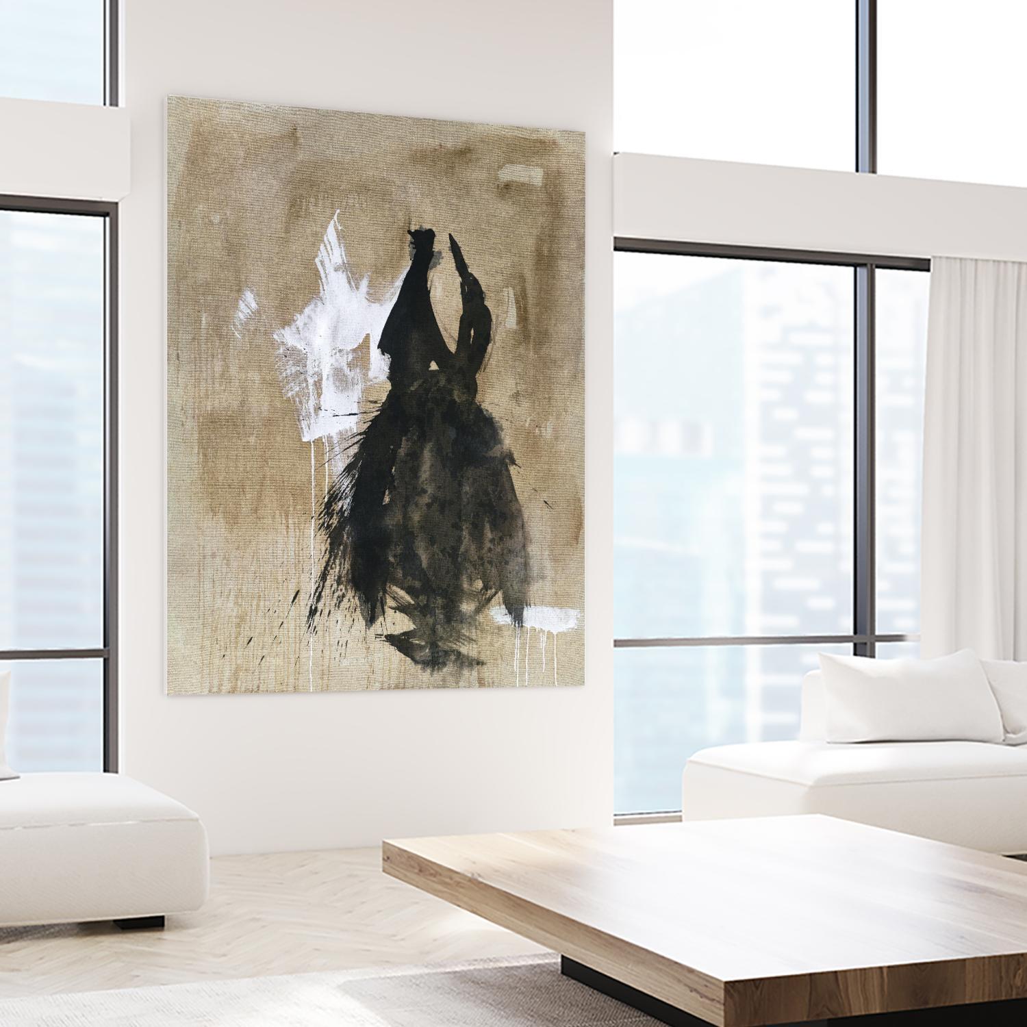 Little Black Dress 2 by PN Studio on GIANT ART - beige abstracts fashion