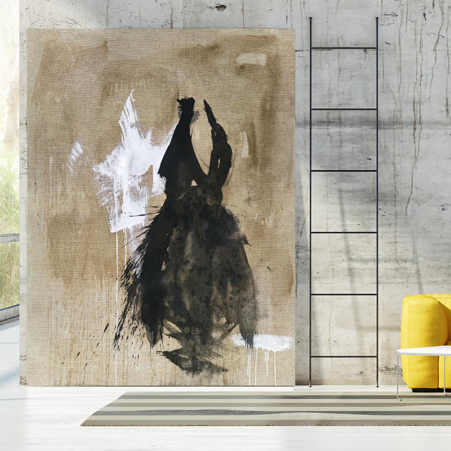 Little Black Dress 2 by PN Studio on GIANT ART - beige abstracts fashion