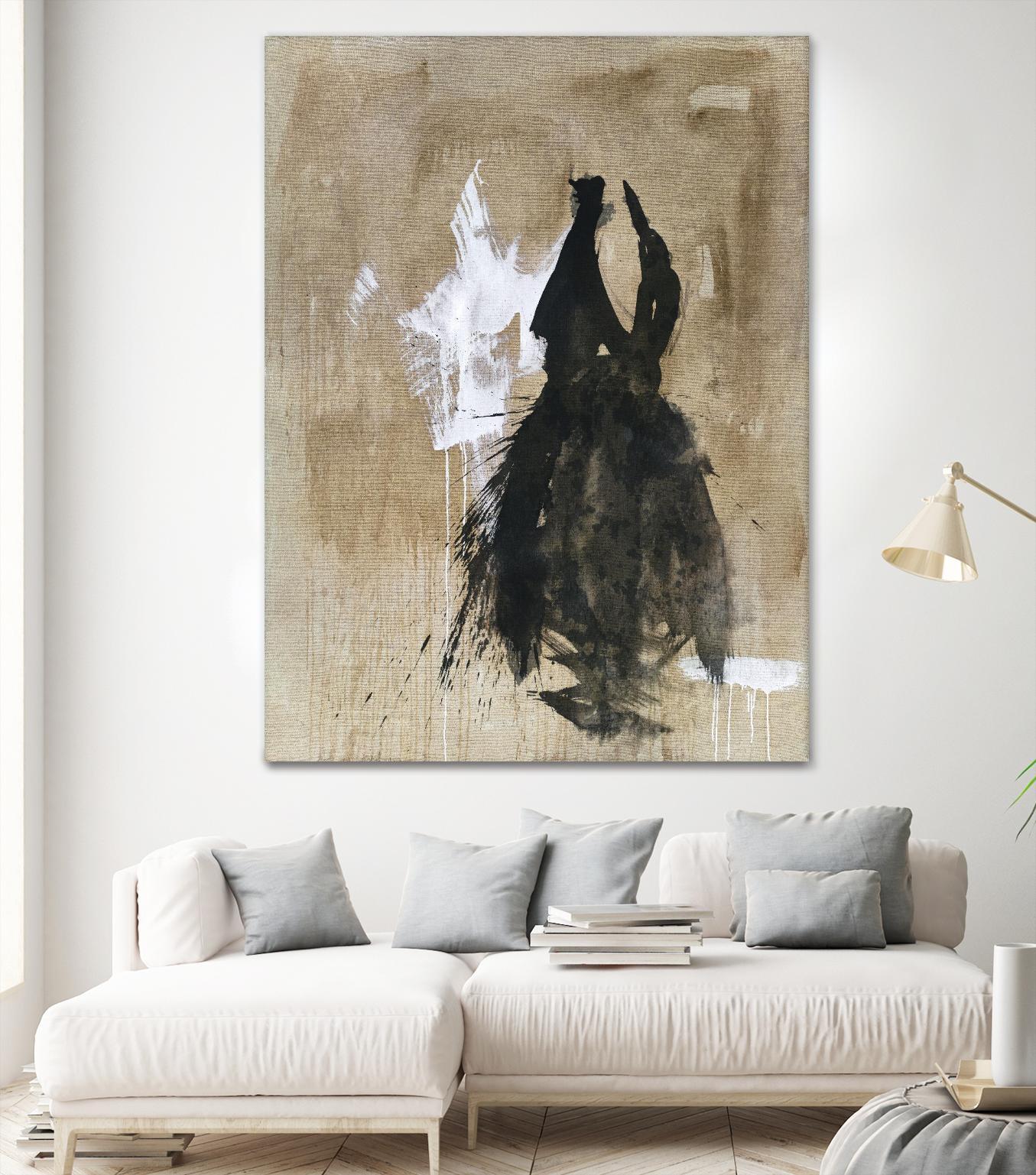 Little Black Dress 2 by PN Studio on GIANT ART - beige abstracts fashion