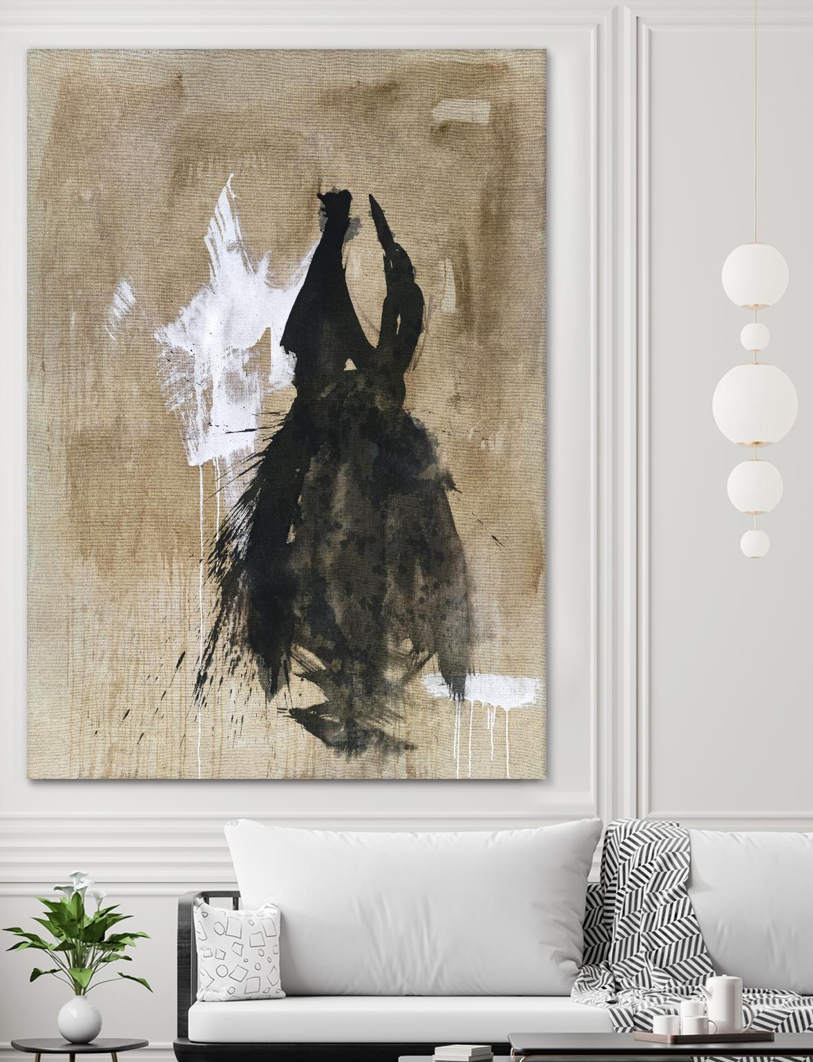 Little Black Dress 2 by PN Studio on GIANT ART - beige abstracts fashion