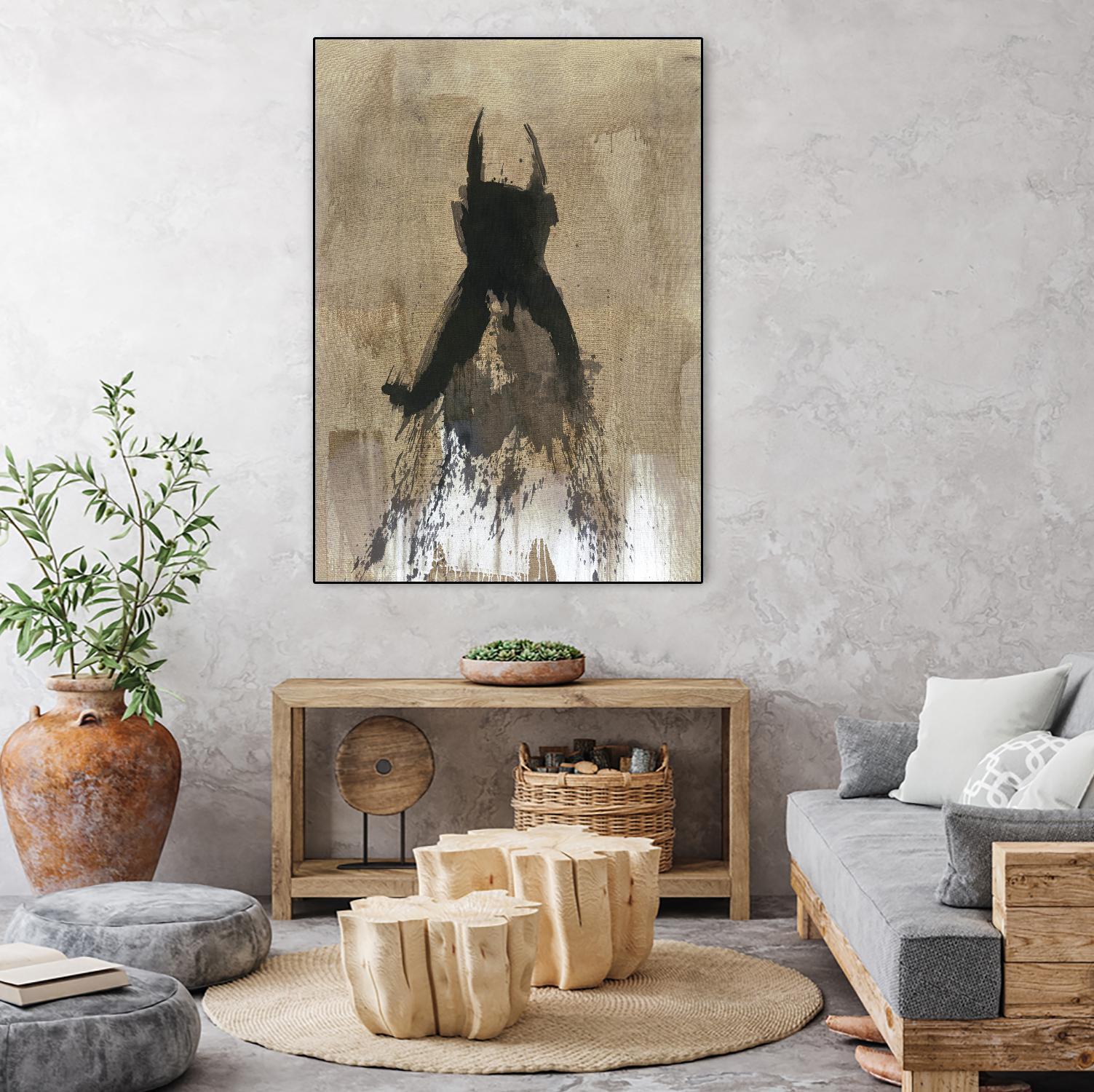 Little Black Dress 3 by PN Studio on GIANT ART - beige abstracts fashion