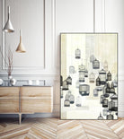 Birdcages 1 by NM Studio on GIANT ART - beige contemporary bird