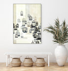 Birdcages 1 by NM Studio on GIANT ART - beige contemporary bird