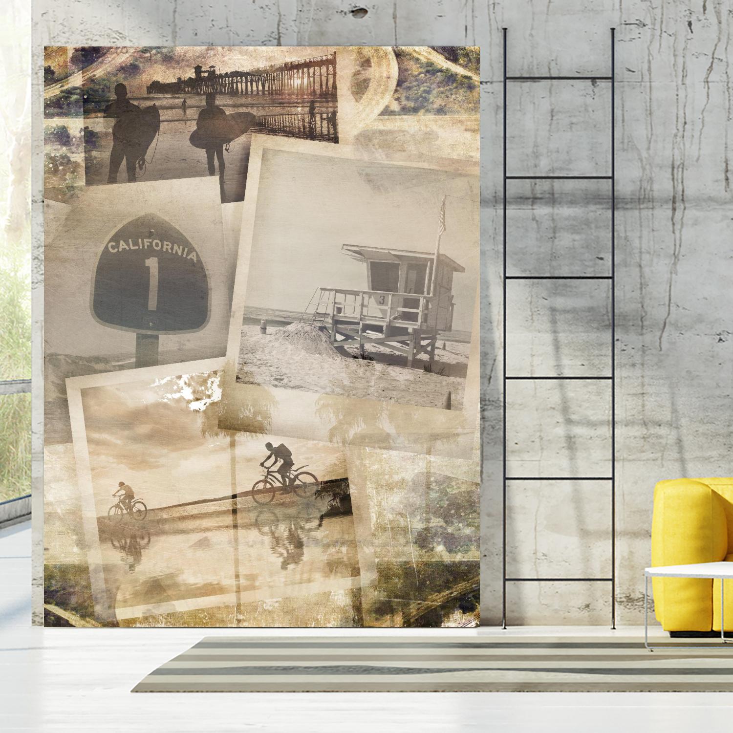 Los Angeles Polaroid Collage A by SEA Studio on GIANT ART - beige cityscapes & streets color photography