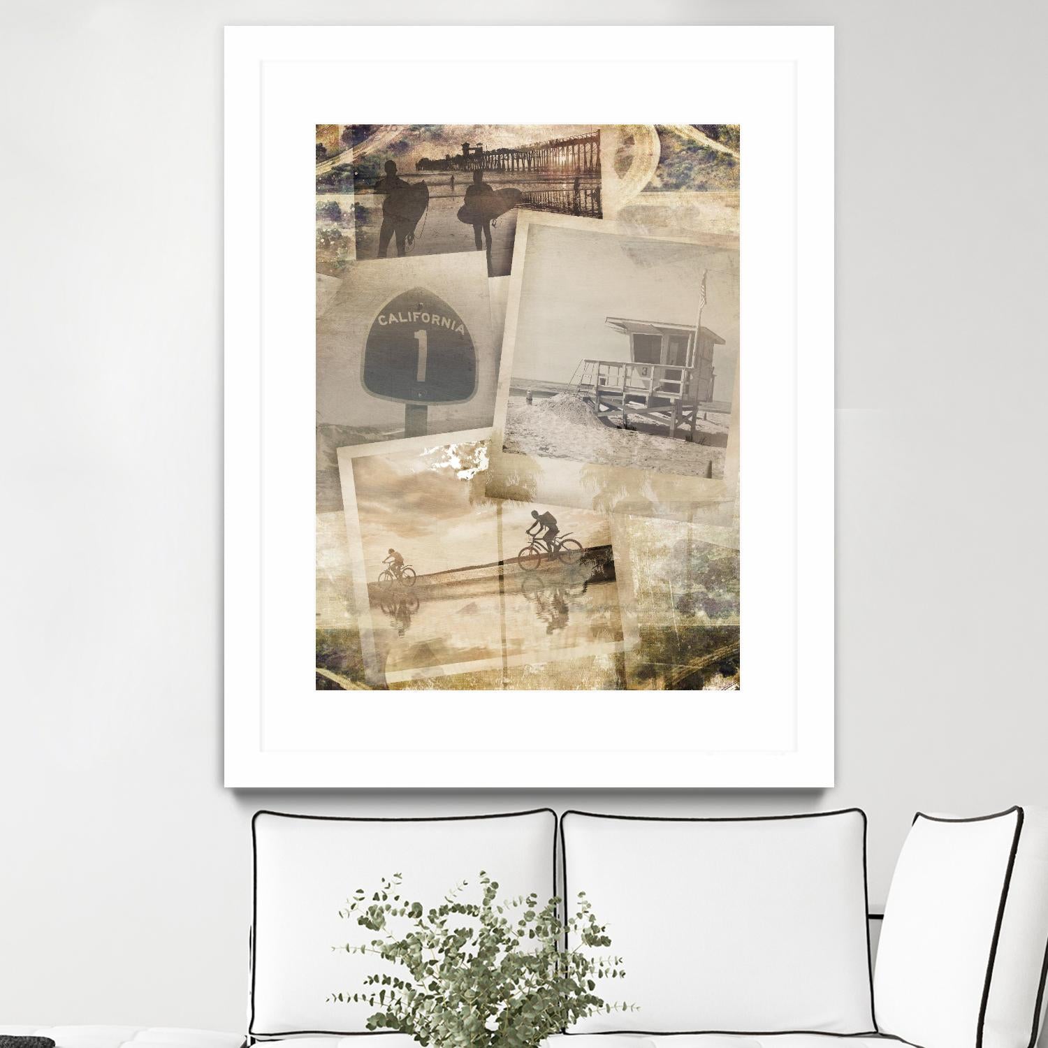 Los Angeles Polaroid Collage A by SEA Studio on GIANT ART - beige cityscapes & streets color photography