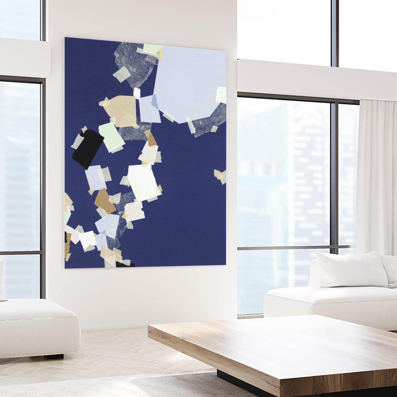 Patchwork 5 by Kyle Goderwis on GIANT ART - purple abstract