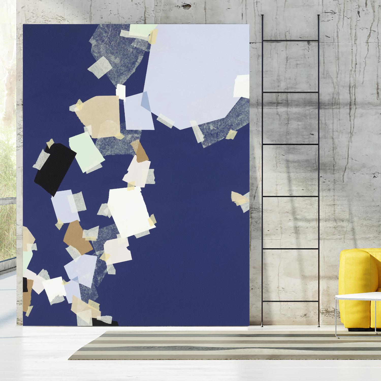 Patchwork 5 by Kyle Goderwis on GIANT ART - purple abstract