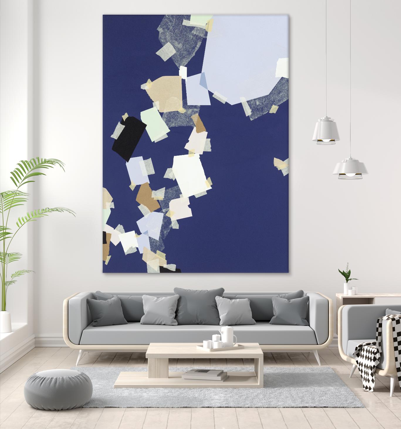 Patchwork 5 by Kyle Goderwis on GIANT ART - purple abstract