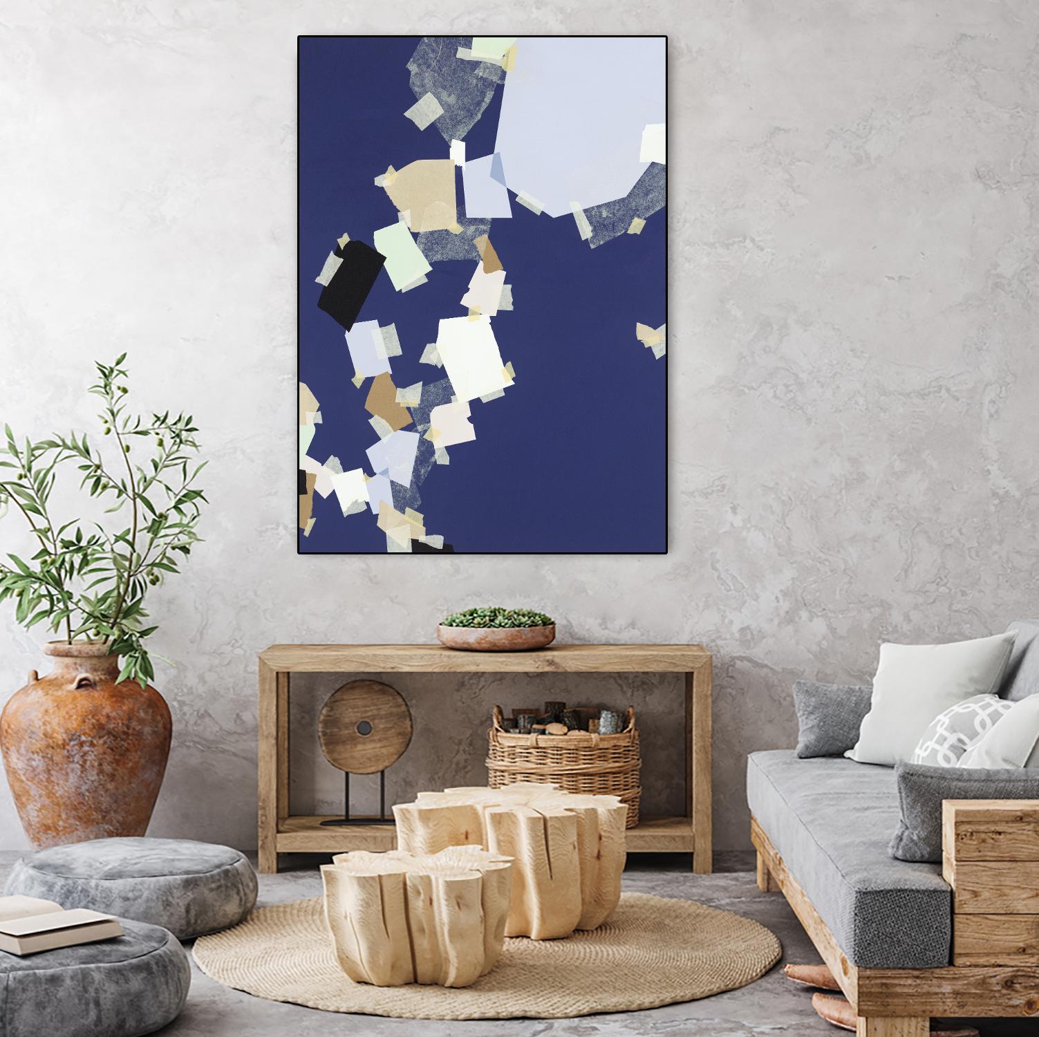 Patchwork 5 by Kyle Goderwis on GIANT ART - purple abstract