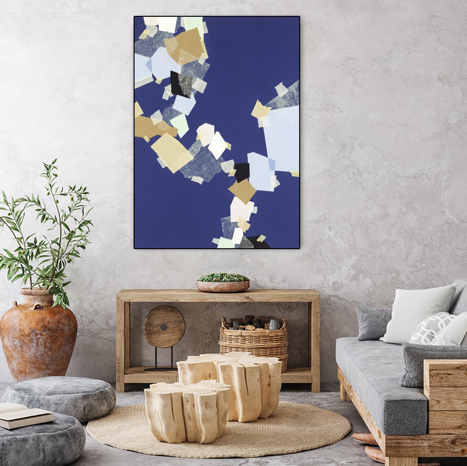 Patchwork 6 by Kyle Goderwis on GIANT ART - purple abstract