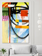 Lenticular B by Paul Ngo on GIANT ART - yellow abstract