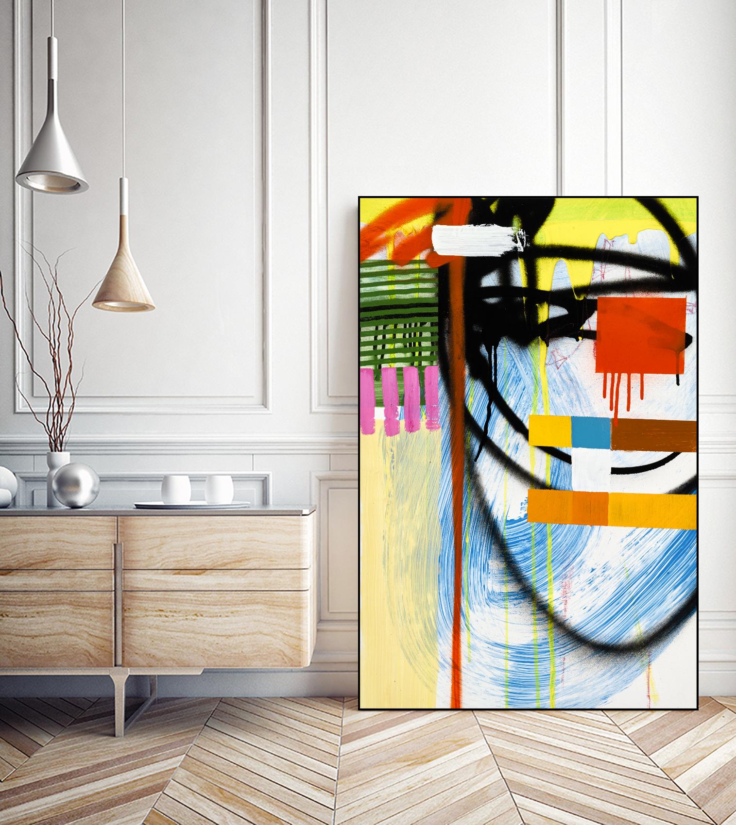 Lenticular B by Paul Ngo on GIANT ART - yellow abstract