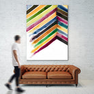 Inky Stripes 1 by Gordon, Ben Gordon on GIANT ART - green abstracts watercolor