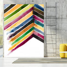 Inky Stripes 1 by Gordon, Ben Gordon on GIANT ART - green abstracts watercolor