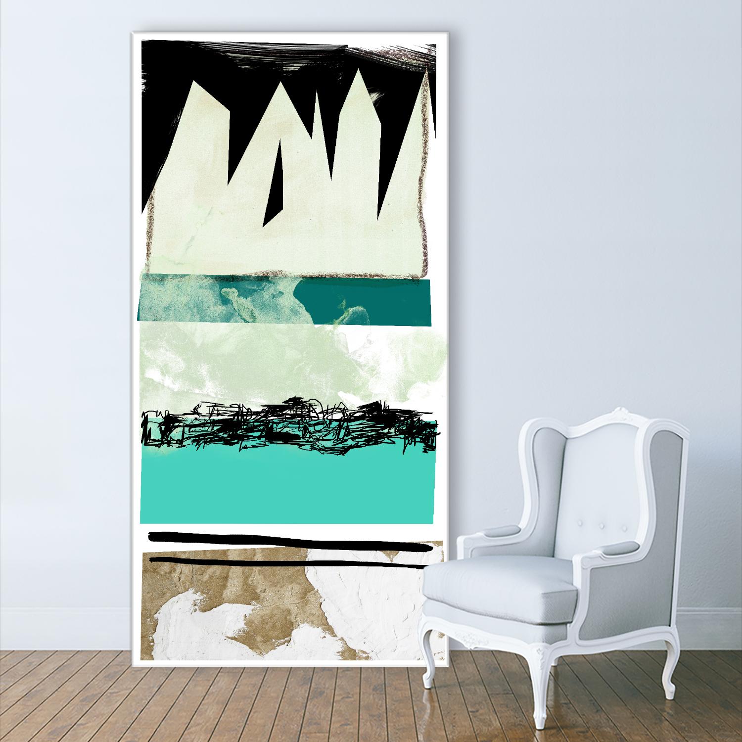 Totem Pattern B by THE Studio on GIANT ART - green abstract