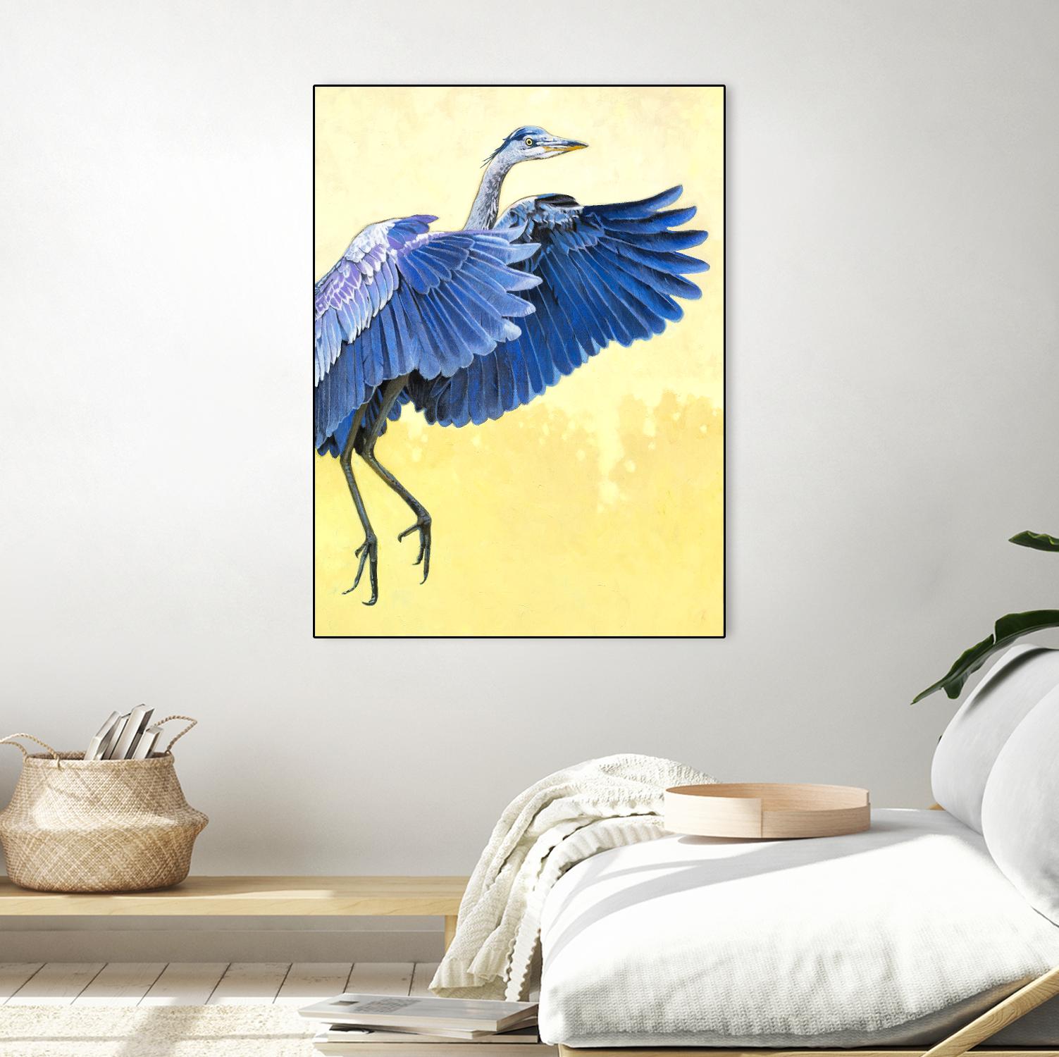 Great Blue Heron by Max Hayslette on GIANT ART - blue animals