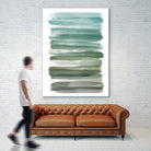 Watercolor Stripes A by THE Studio on GIANT ART - turquoise abstract