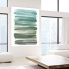 Watercolor Stripes A by THE Studio on GIANT ART - turquoise abstract