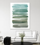Watercolor Stripes A by THE Studio on GIANT ART - turquoise abstract